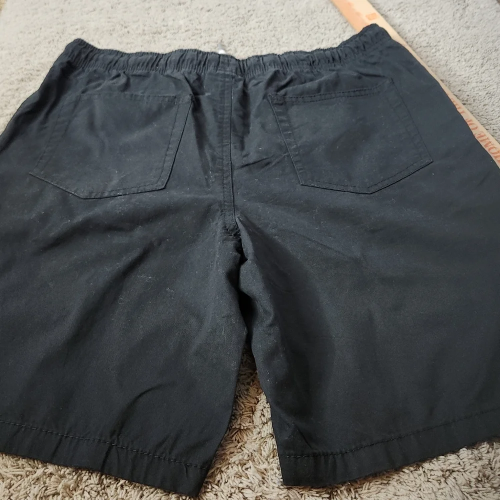 Boys' Pull-On Woven Shorts - Cat & Jack Black/Black L Husky